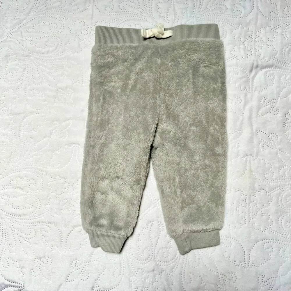 Gymboree Cozy Sherpa Jogger Pants Size 3-6m